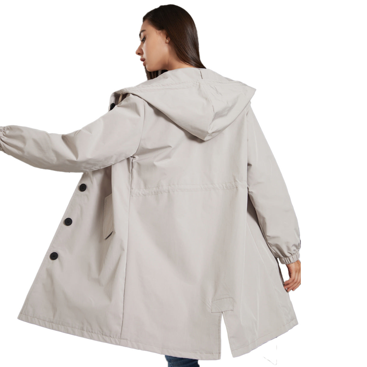 Waterproof Long Anorak Trench Coat
