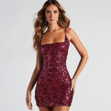 Summer Sequined Suspender Mini Dress – Sexy & Slim Fit