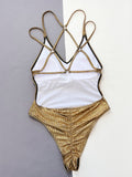 Backless Ring Detail One-Piece Swimsuit