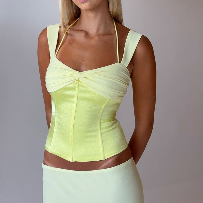 Sexy Crop-Top und schmaler Hüftrock im Set
