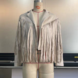 Schicke Wildlederjacke mit Quaste für Damen
