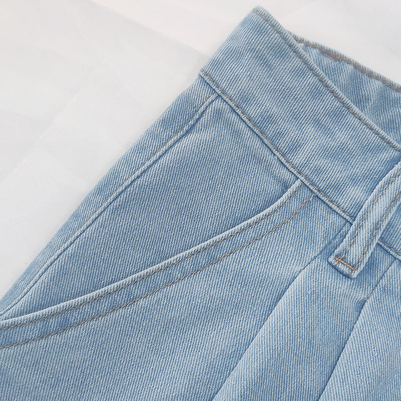 Loose Fit High Waist Mopping Pants