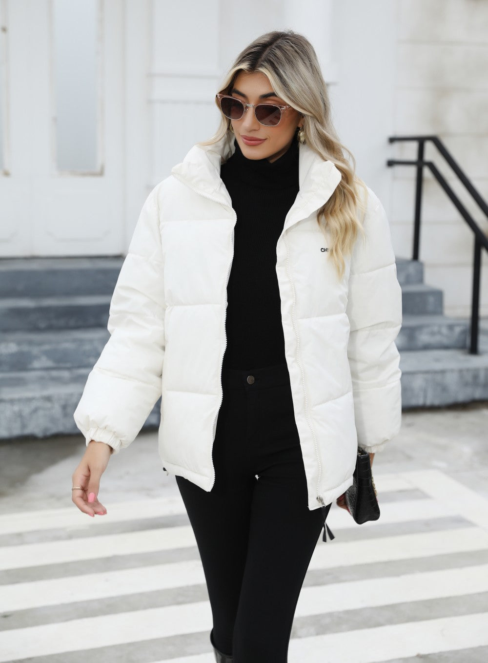 Manteau matelassé chaud en coton pour femme