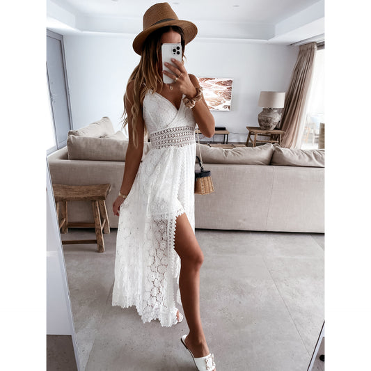 Strap Cutout Vacation Jumpsuit for Home