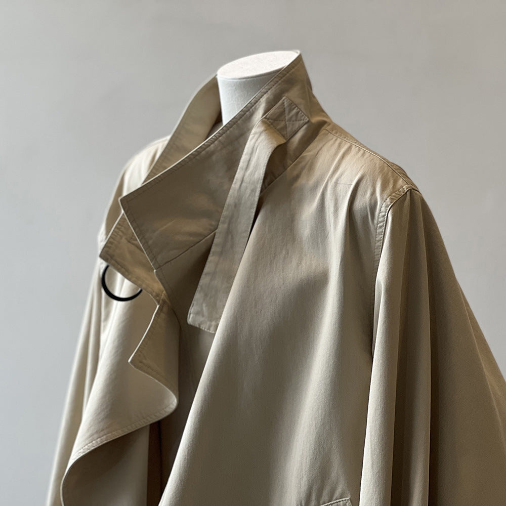 Manteau long de printemps Khaki Breeze