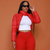 Manteau asymétrique rembourré en coton à manches longues