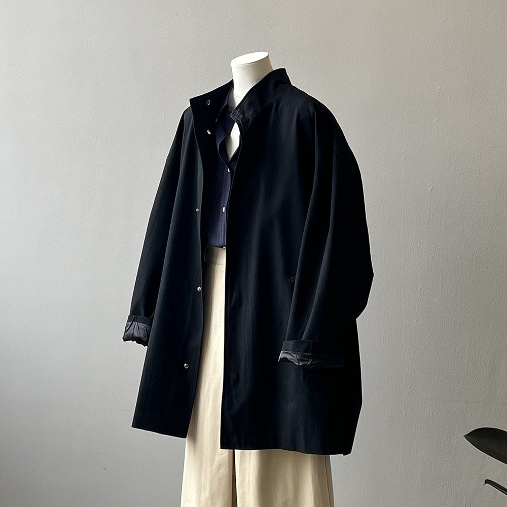 Manteau mi-long à col montant Tooling