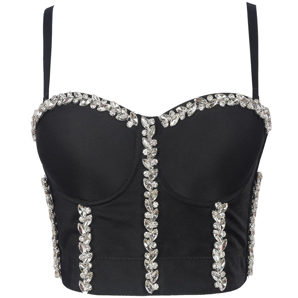 Rutschfester Camisole-BH mit Perlenkette für Damen