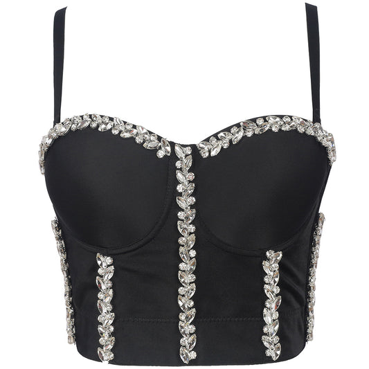 Rutschfester Camisole-BH mit Perlenkette für Damen