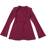 Slim Fit Einfarbiger Winterblazer