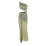 Socialite Elegant Sexy Slim Fit Mesh Ribbon Dress for Women