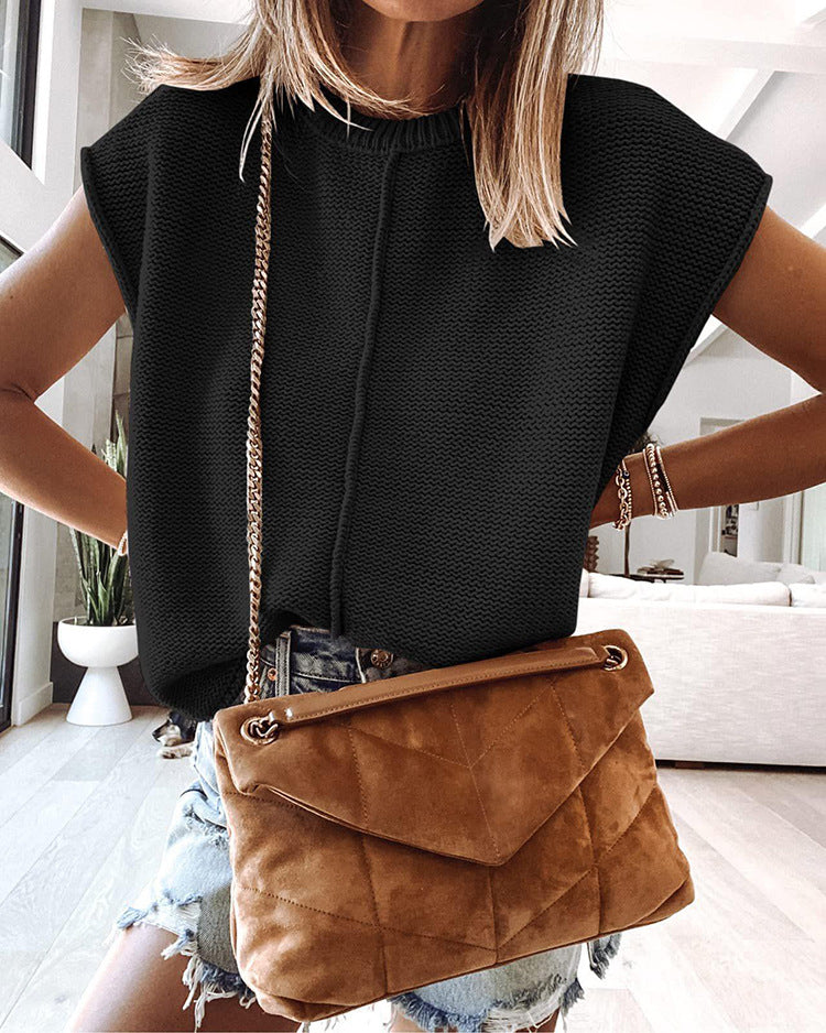 Elegance ärmellose Strickweste für Damen