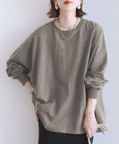 Sweat-shirt oversize en coton rayé pour femme