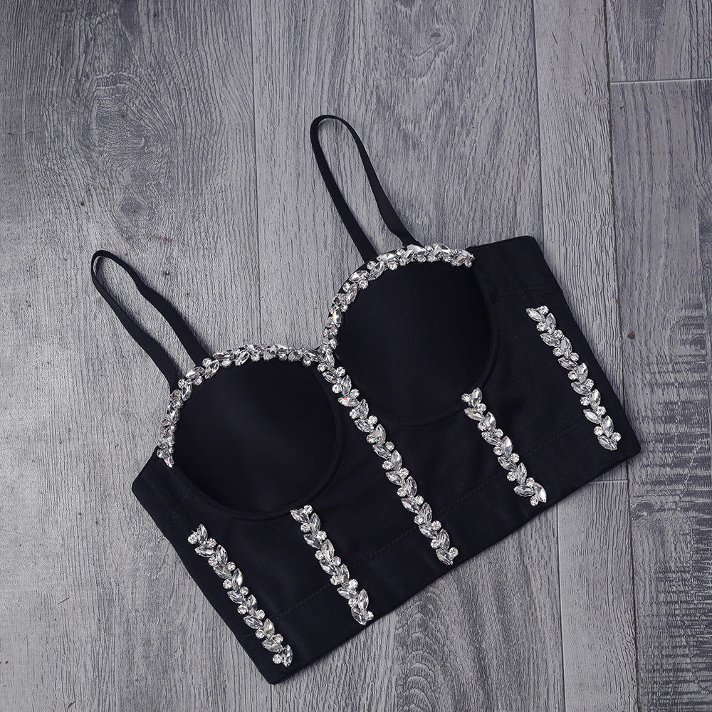 Rutschfester Camisole-BH mit Perlenkette für Damen