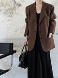 Korean Retro Long Sleeve Blazer