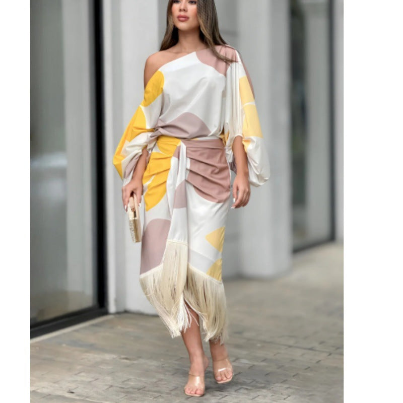 Yellow and White Printing