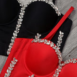Rutschfester Camisole-BH mit Perlenkette für Damen