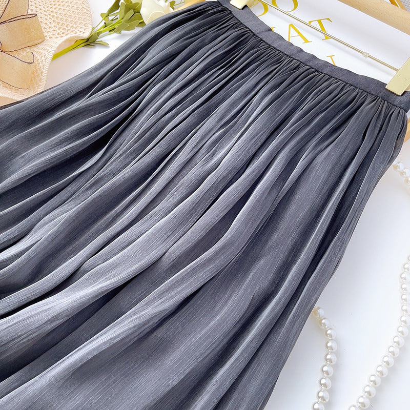 Schlankmachender, merzerisierter Organza-A-Linien-Rock