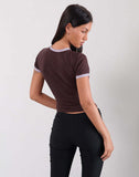 Street English Printed Slim Fit Short Sleeve Top