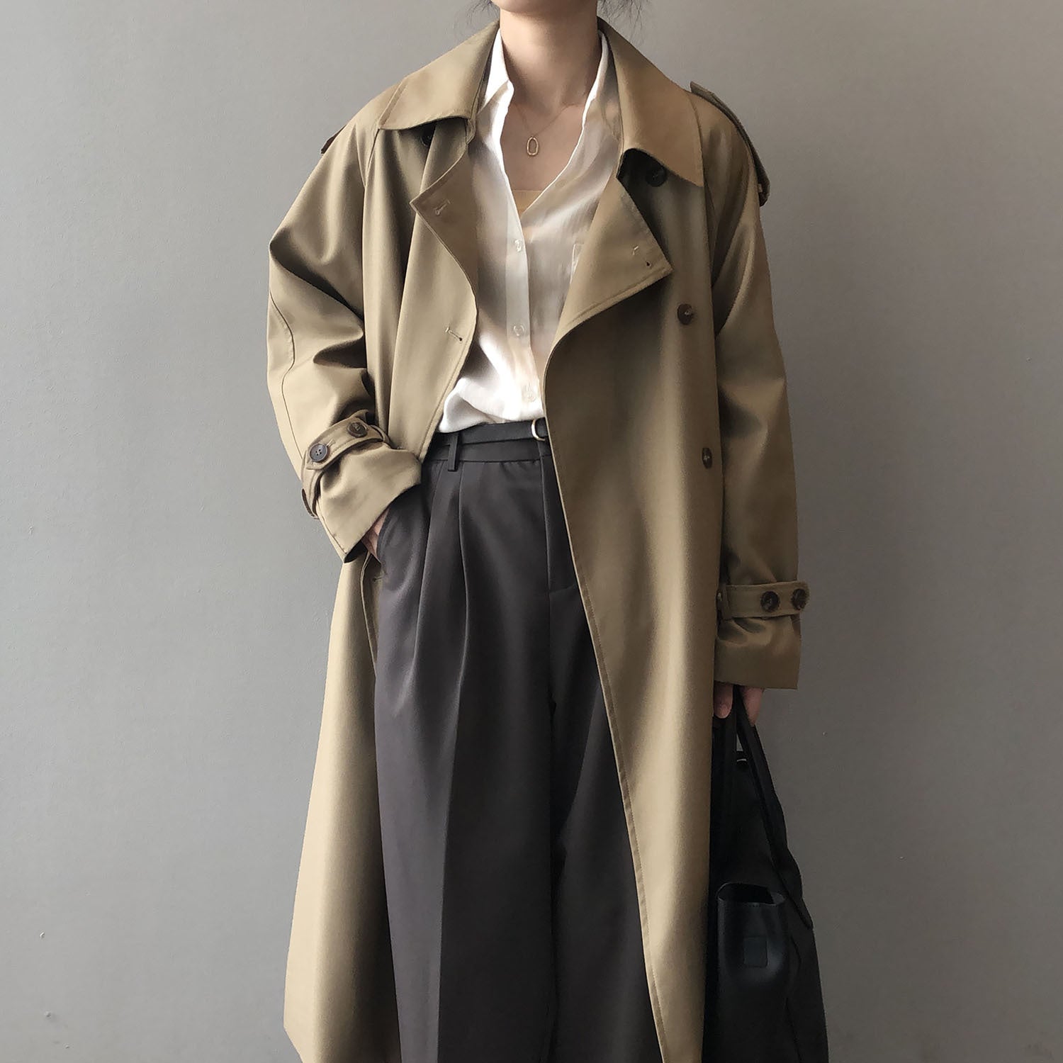 Autumn Elegance Schlankmachender Trenchcoat