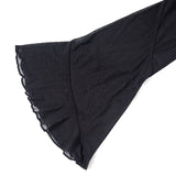 Beachwear-Netzkleid mit Holzdetails