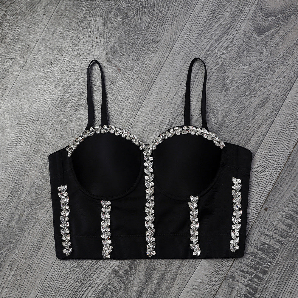 Rutschfester Camisole-BH mit Perlenkette für Damen