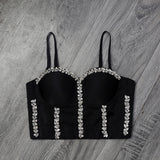 Rutschfester Camisole-BH mit Perlenkette für Damen