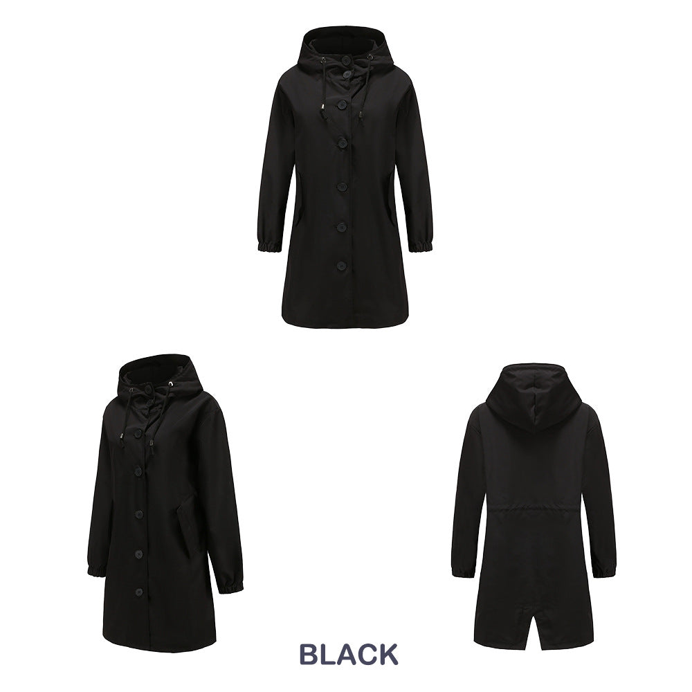 Waterproof Long Anorak Trench Coat