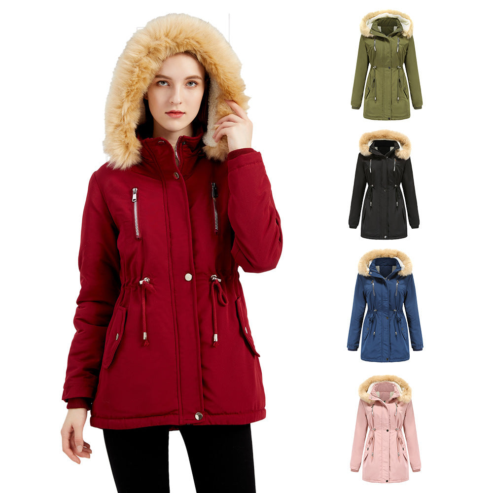 Thick Lambskin Fleece Padded Winter Coat