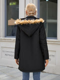 Trench-coat matelassé en coton à capuche