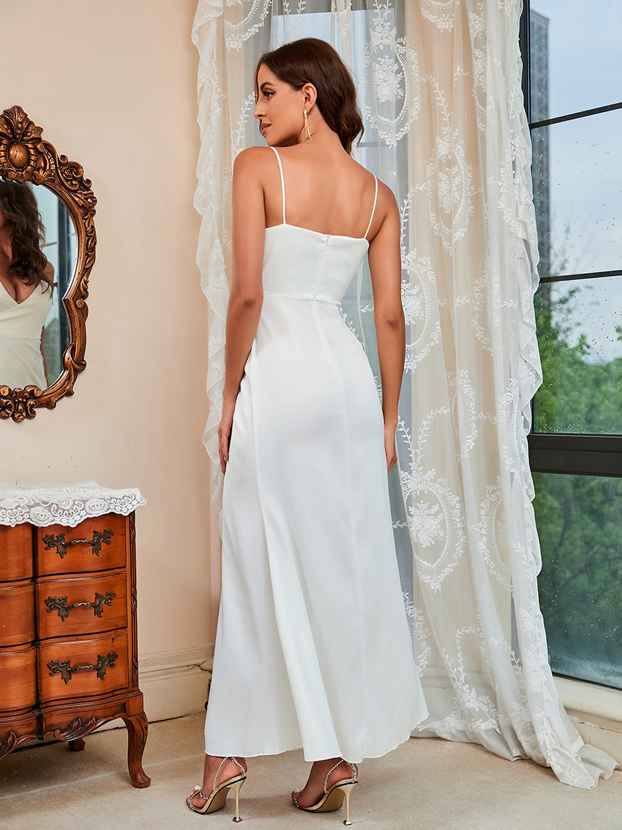 Sexy Spaghetti Strap V-Neck Sleeveless Maxi Dress