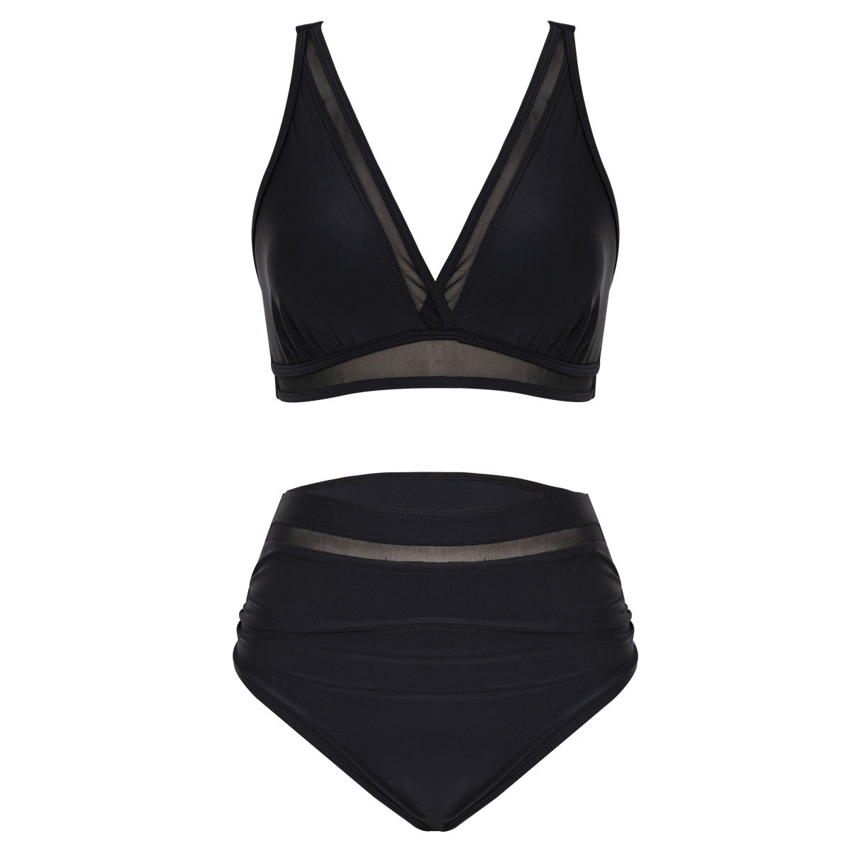 Robe de plage bikini fendue en dentelle froncée
