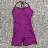 Back Cutout Skinny Yoga Training Jumpsuit