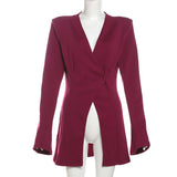 Slim Fit Einfarbiger Winterblazer