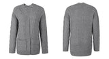 Twist Pocket Mid-Length Knitted Cardigan Coat