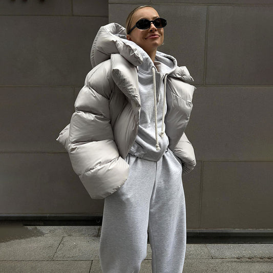 Veste à capuche tendance en coton rembourrée