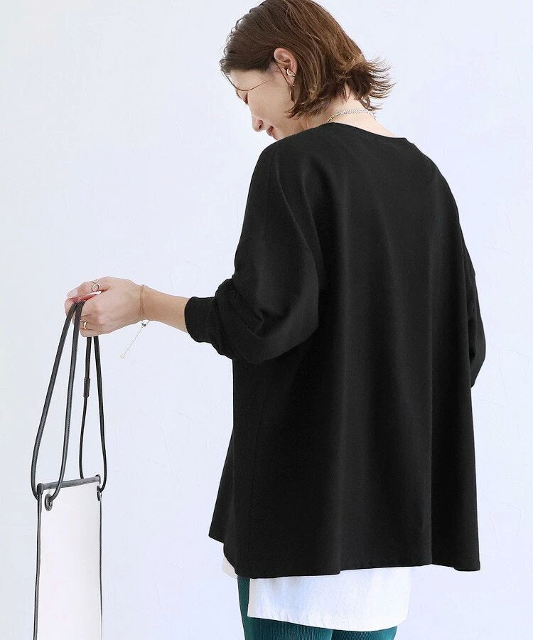 Sweat-shirt oversize en coton rayé pour femme