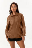 Oversize-Lederjacke für Damen