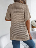Sommer-Strickjacke mit ausgehöhlten Ausschnitten und kurzen Ärmeln