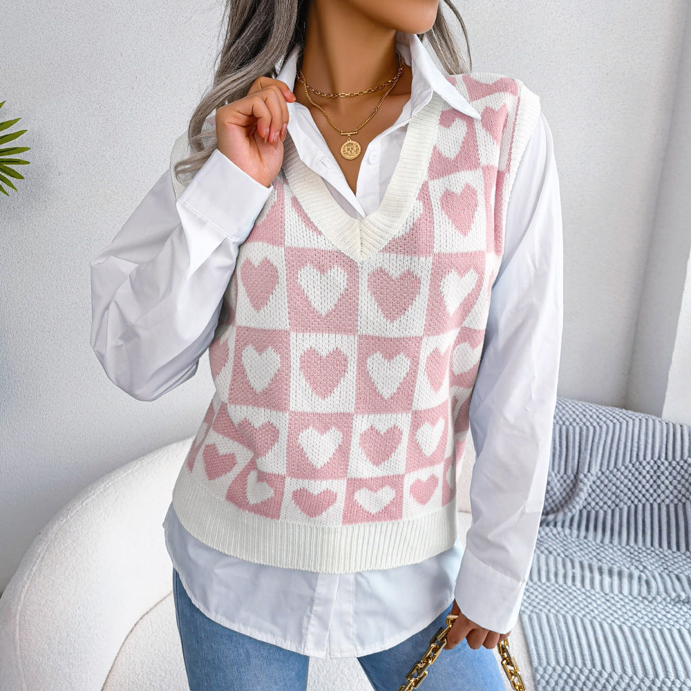 College Heart Strickweste für Damen