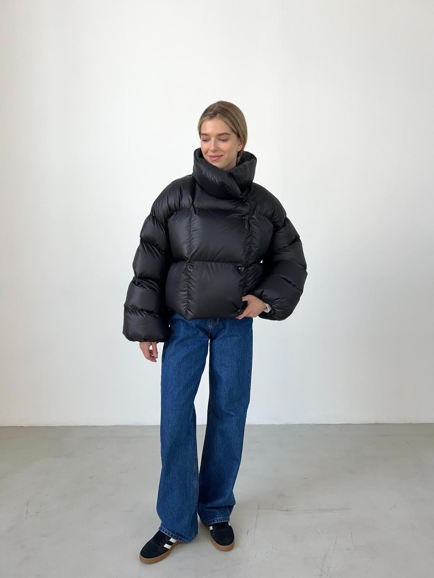 Trendy Brotjacke mit Kapuze und Baumwollpolsterung