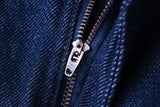 Contrast Line Wide Leg Mop Jeans