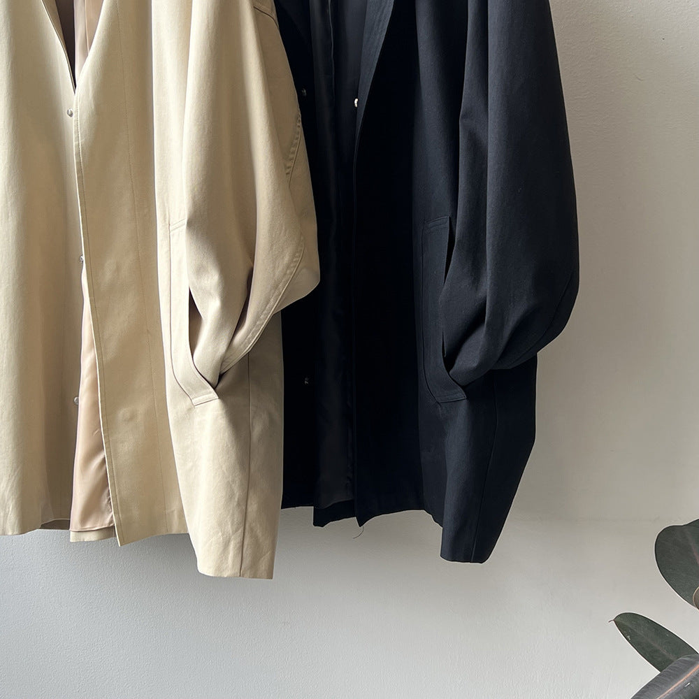 Manteau mi-long à col montant Tooling