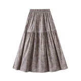 Robe longue à taille haute et motif floral