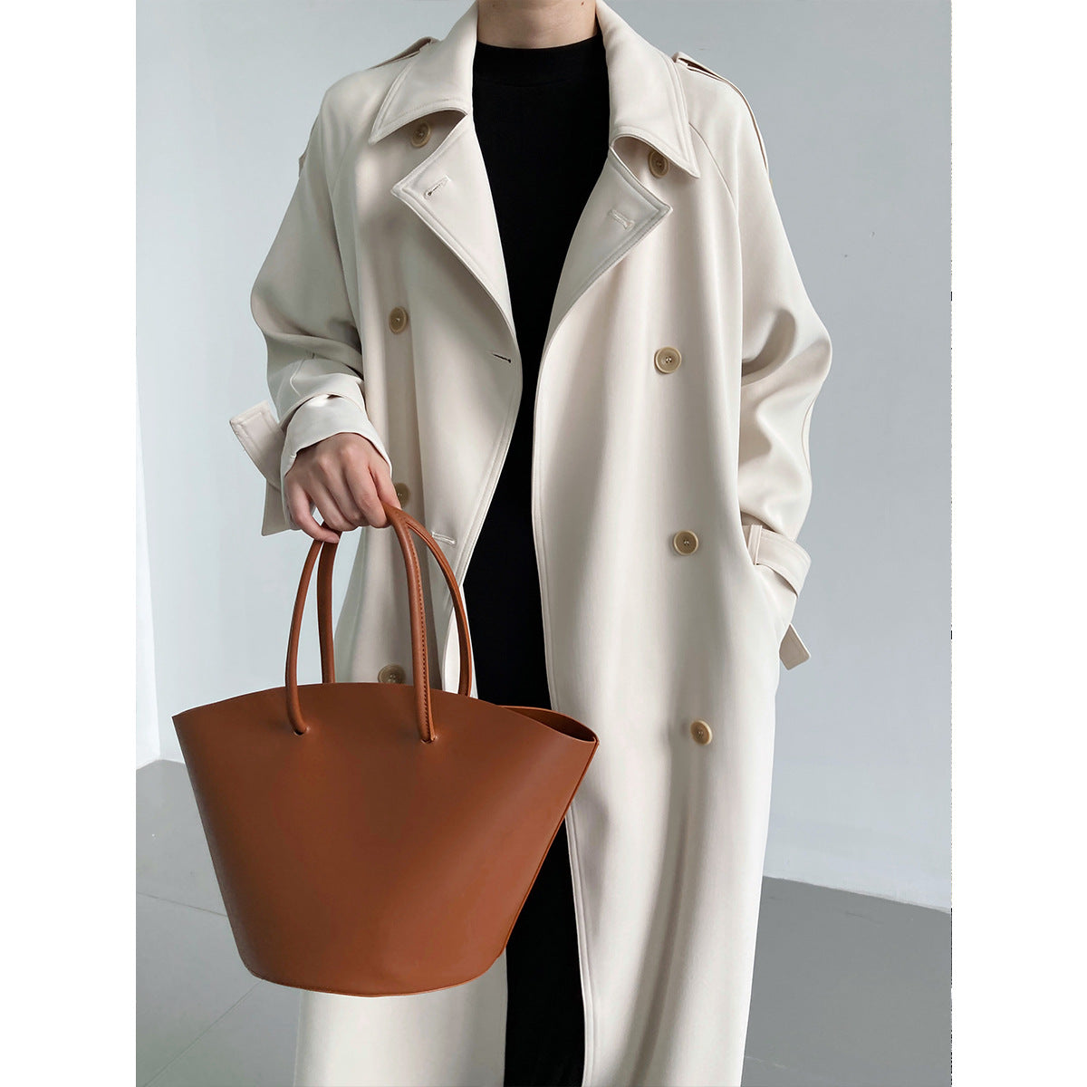 British Loose Draping Trench Coat