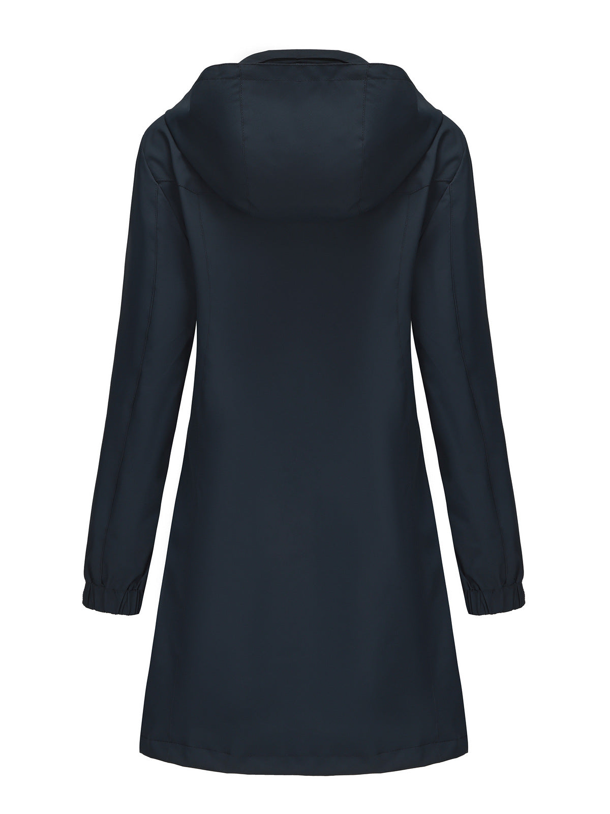 Manteau imperméable décontracté à manches longues avec chapeau