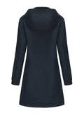 Manteau imperméable décontracté à manches longues avec chapeau
