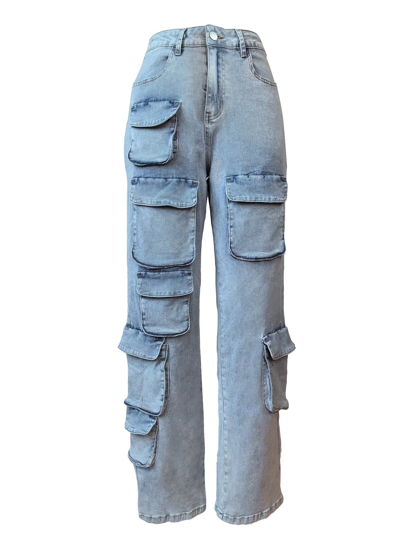 Stretch Denim Multi Pocket Work Pants