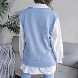 Strickweste mit Cut-Out-Twist und V-Ausschnitt für Damen