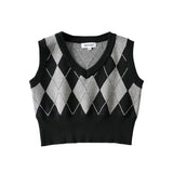College Youthful Short Outer Wear Bandage Dress - Sexy Top Diamond Lattice Strickweste für Damen